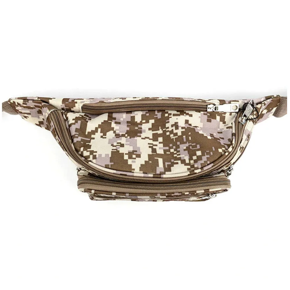 2 Tactical Digital Army Camo Fanny Pack Unisex Camouflage Waist Belt Bag Pouch