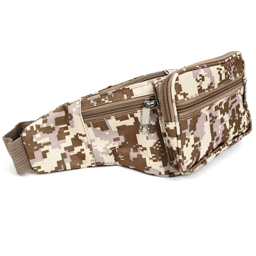2 Tactical Digital Army Camo Fanny Pack Unisex Camouflage Waist Belt Bag Pouch