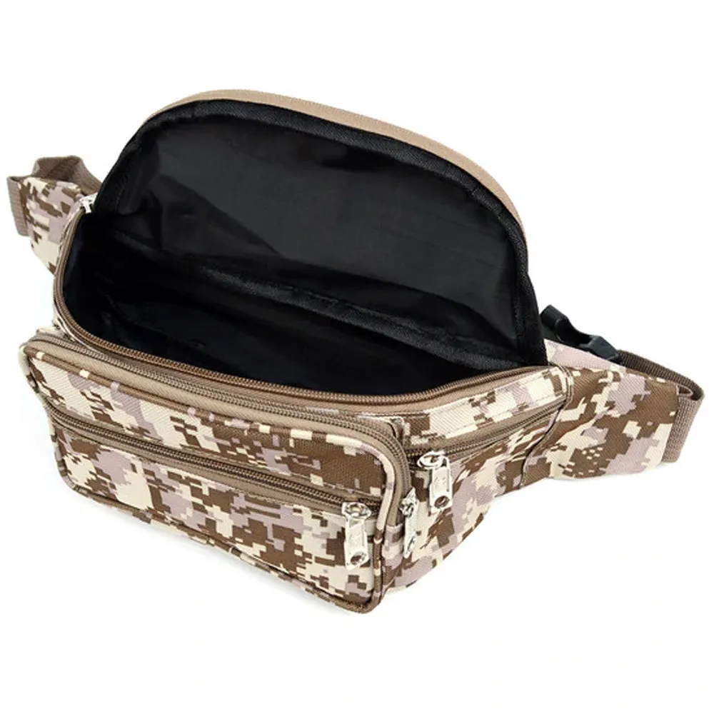 2 Tactical Digital Army Camo Fanny Pack Unisex Camouflage Waist Belt Bag Pouch