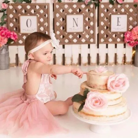 $20.00 EA - 12-24M X 2 -- BEST SELLER  - Birthday Vintage Rose & Lace Tutu Romper