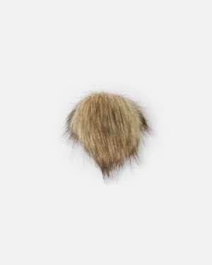 Beige Fake Fur Pompom For Hat