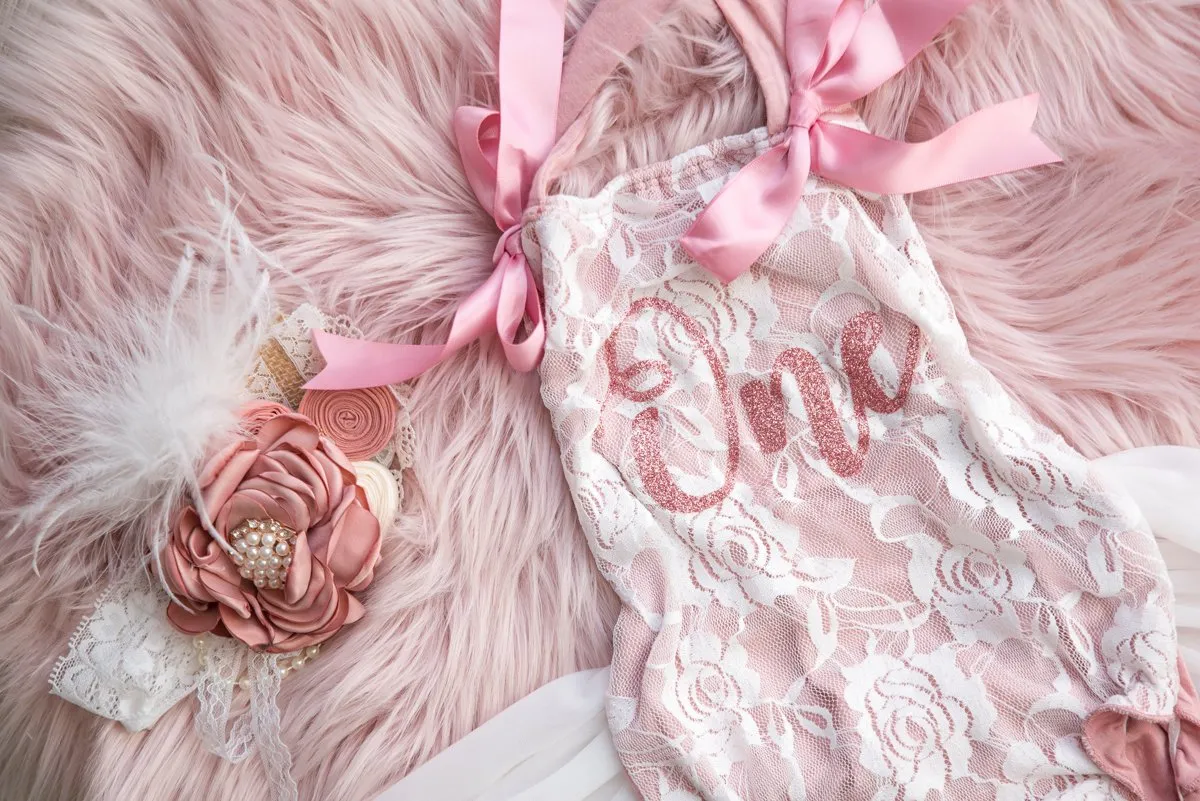 BEST SELLER  - Birthday Vintage Rose & Lace Tutu Romper
