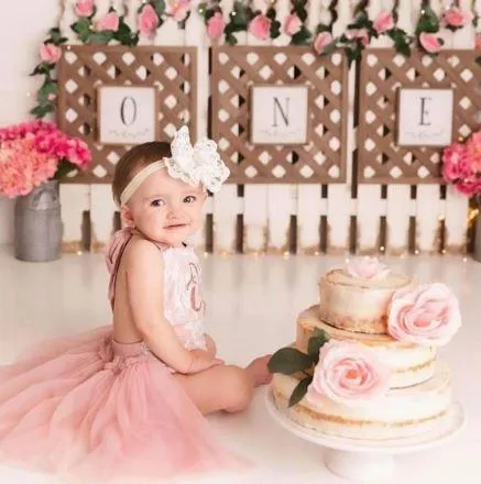BEST SELLER  - Birthday Vintage Rose & Lace Tutu Romper
