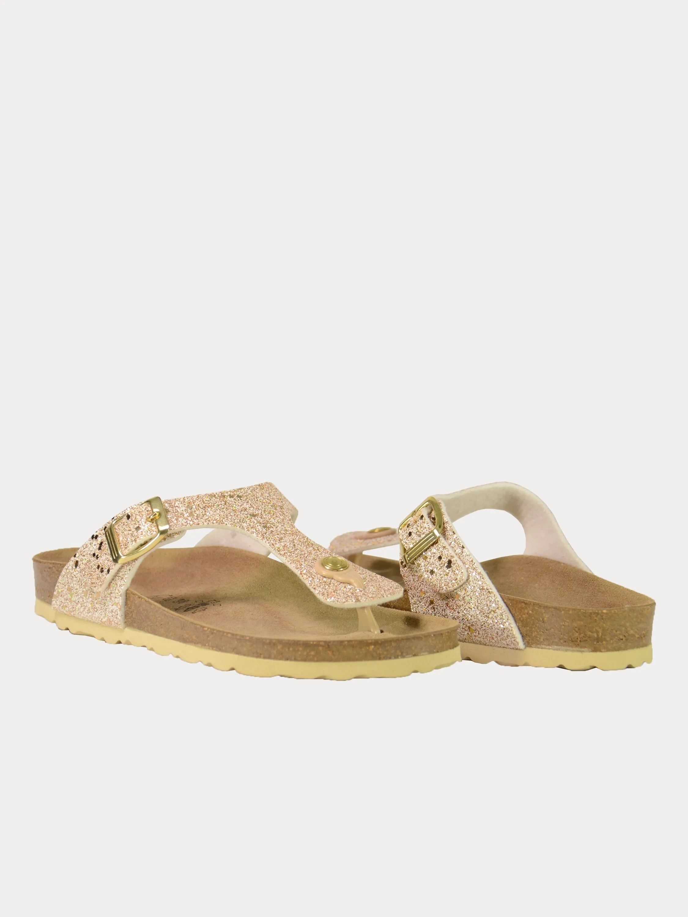 Biochic Women Shimmery Flat Sandals