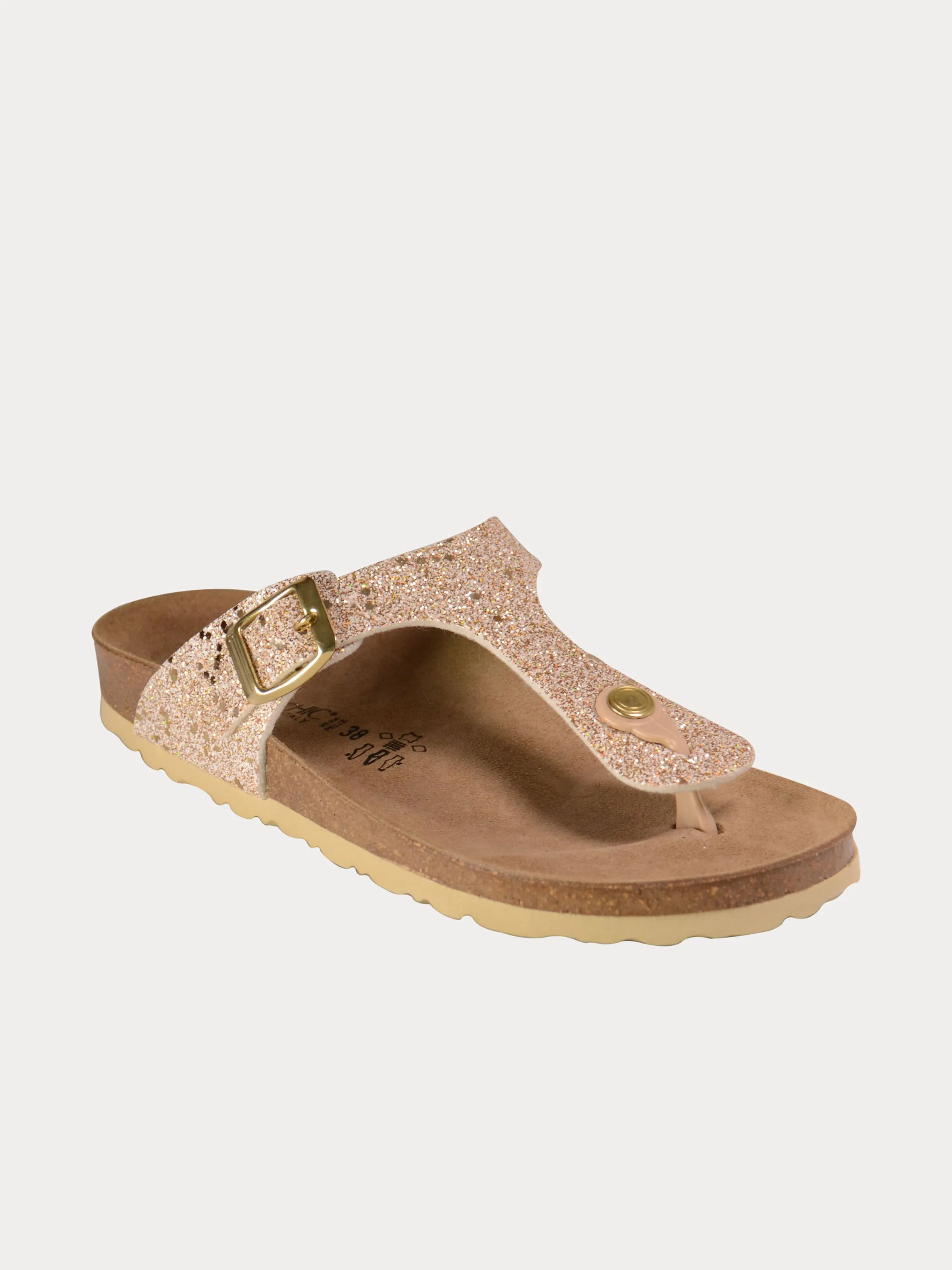 Biochic Women Shimmery Flat Sandals