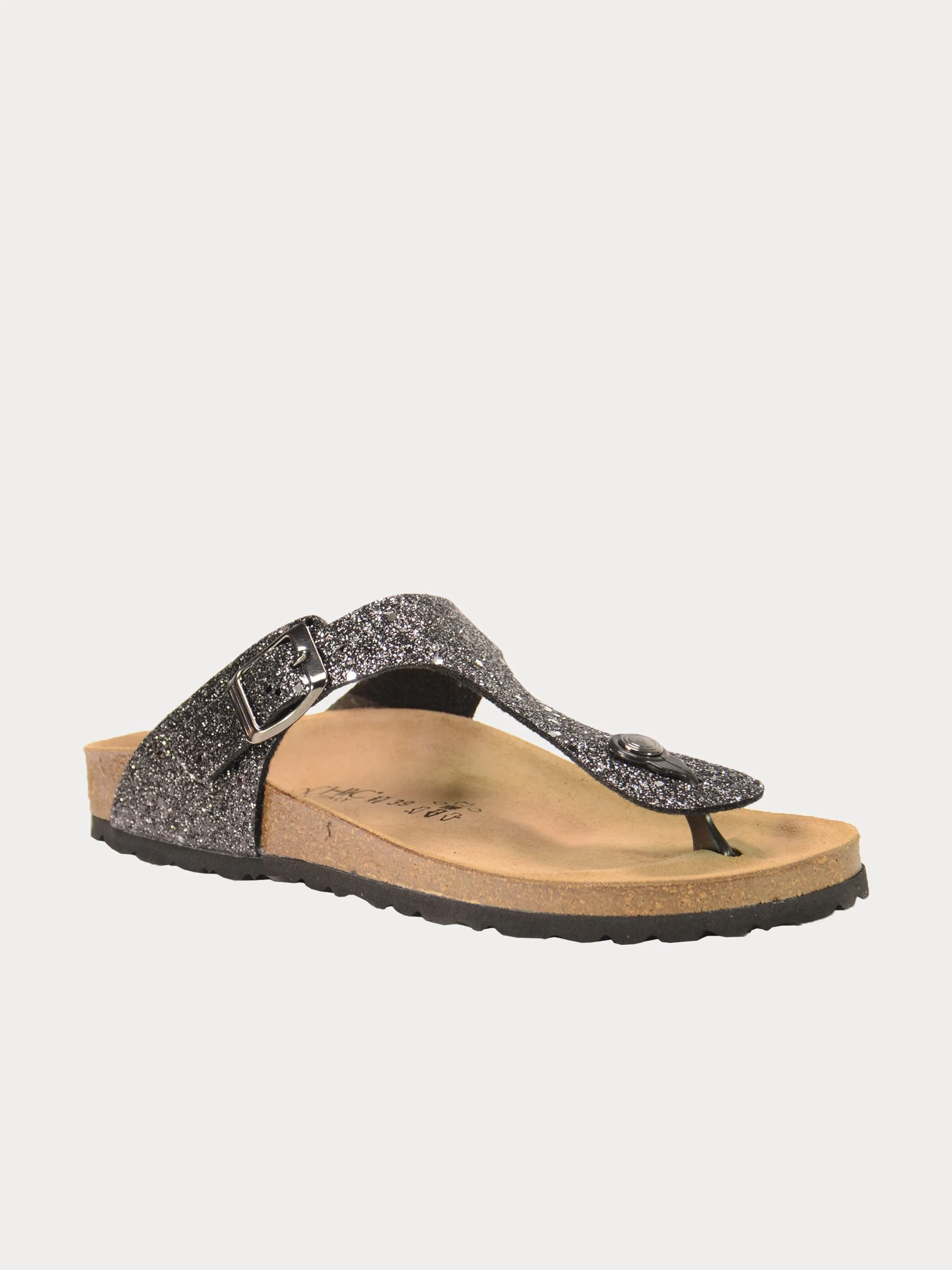 Biochic Women Shimmery Flat Sandals