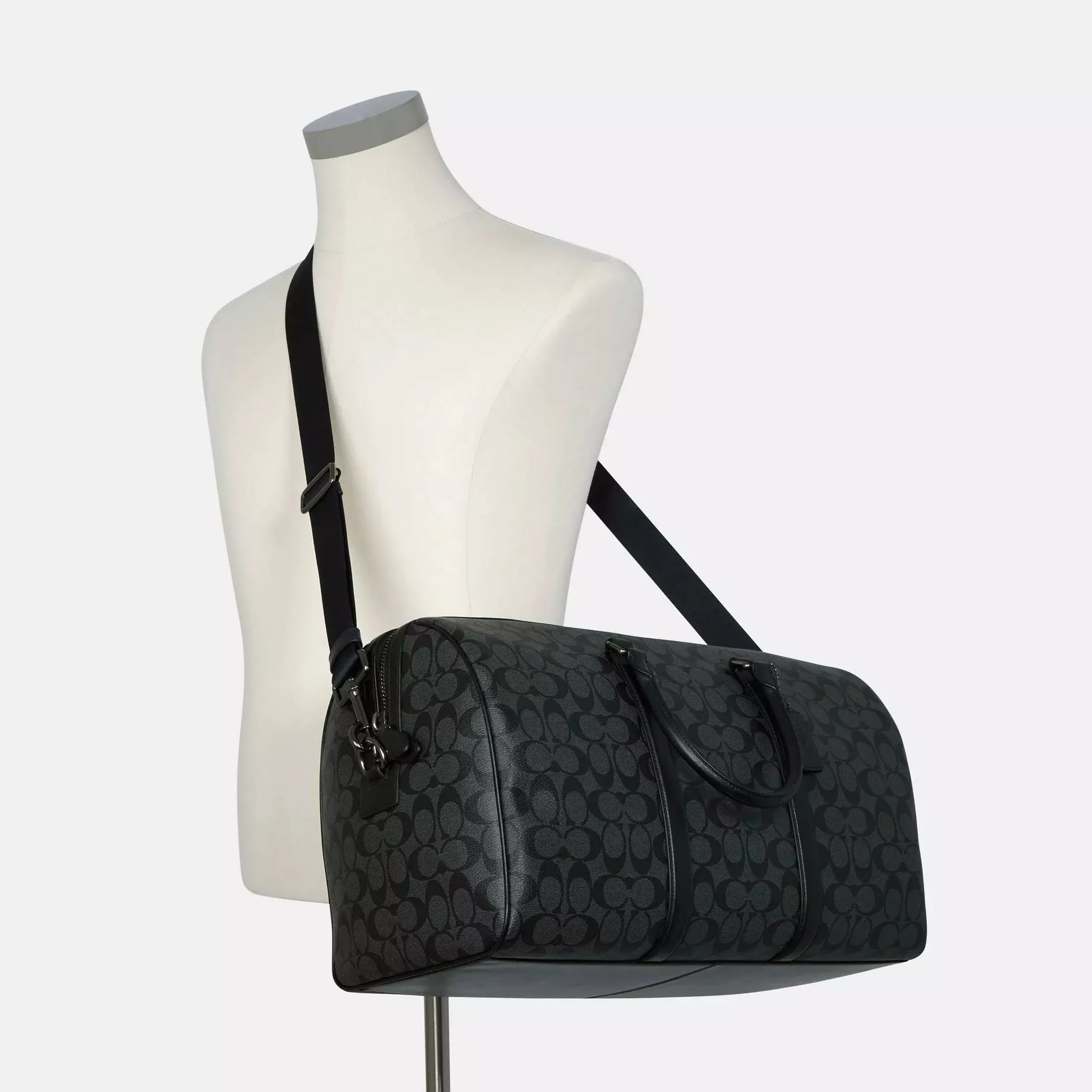 Coach Outlet Venturer In Signature Canvas Bag, Bronze/Charcoal/Black