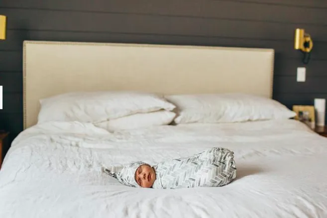 Copper Pearl - Newborn Top Knot Hat in Alta
