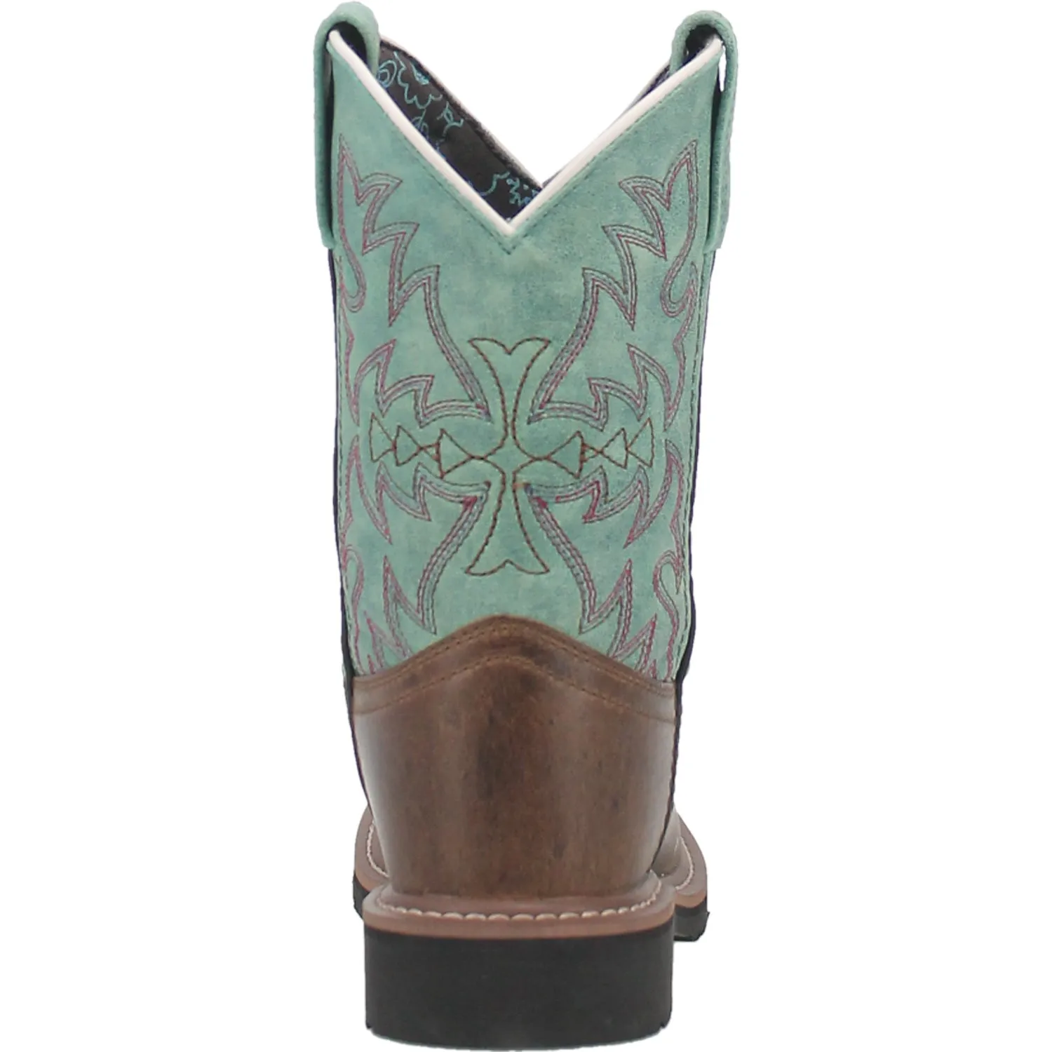 Dan Post Kids Girls Nia Cowboy Boots Leather Brown/Turquoise