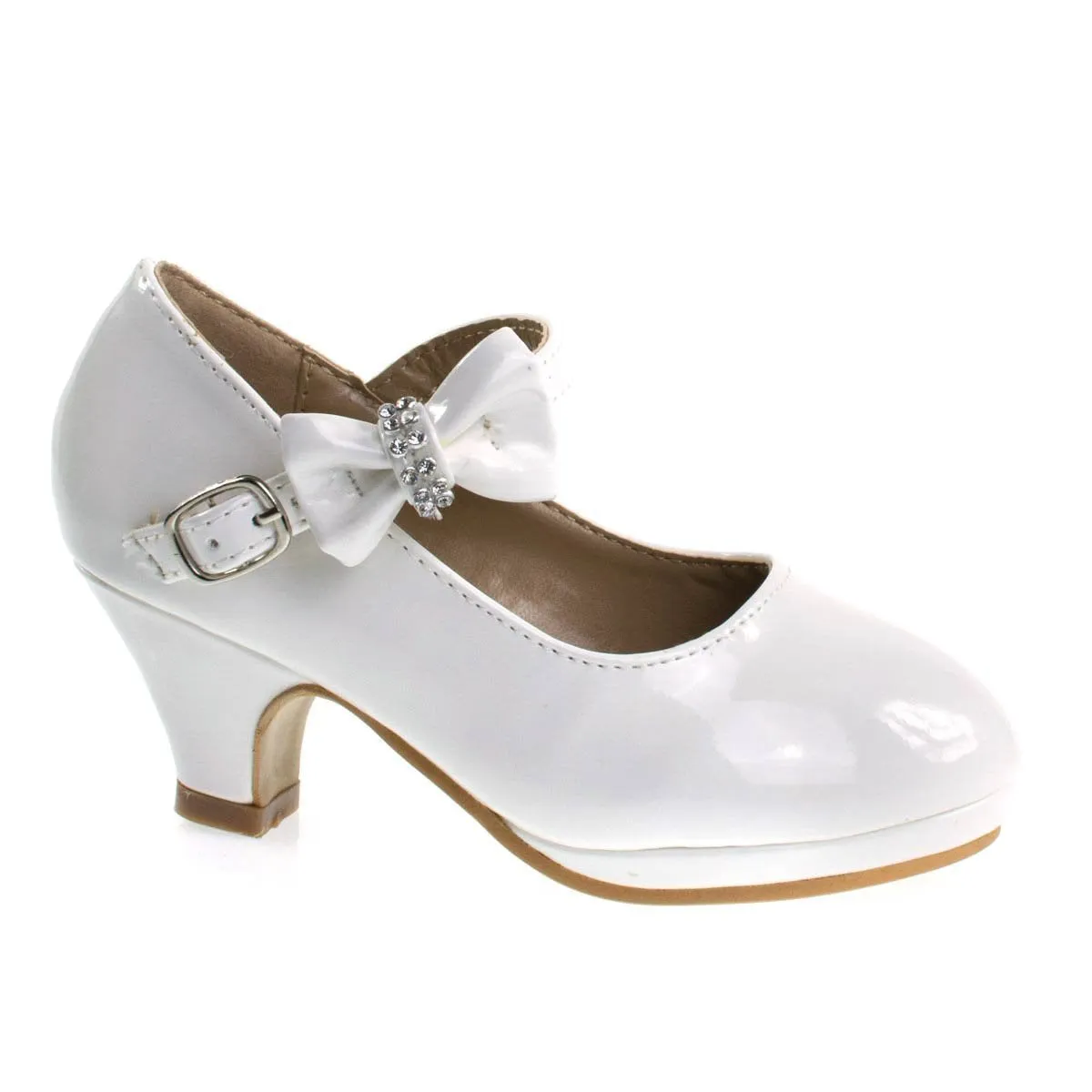 Girl Round Toe Mary-Jane Dress Pump w Platform. Children Shoes