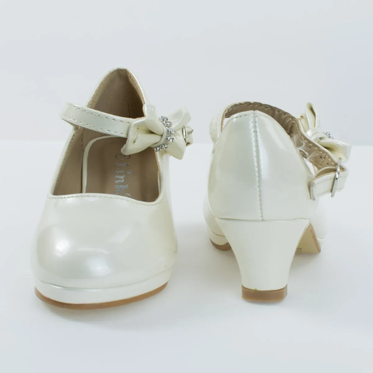 Girl Round Toe Mary-Jane Dress Pump w Platform. Children Shoes