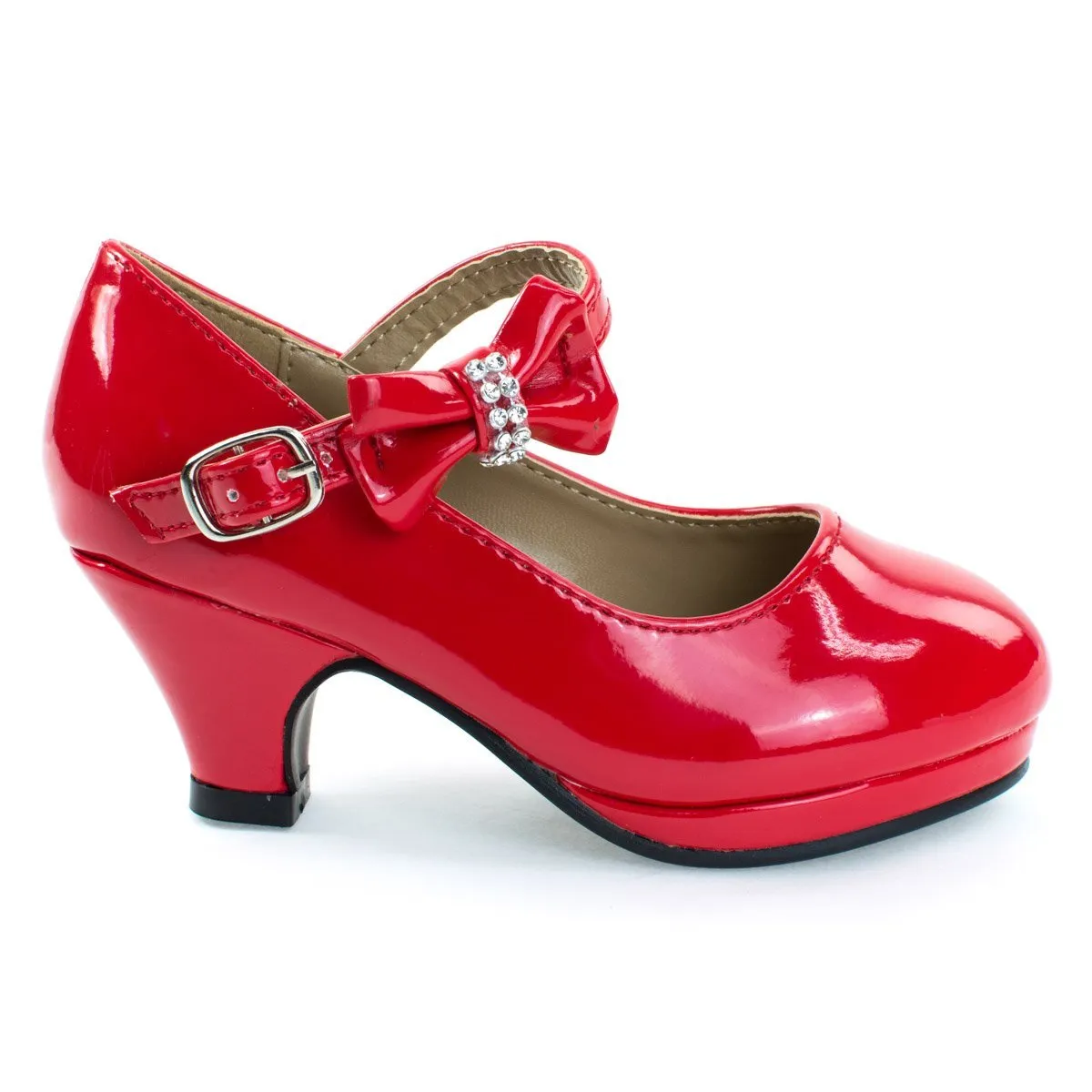 Girl Round Toe Mary-Jane Dress Pump w Platform. Children Shoes