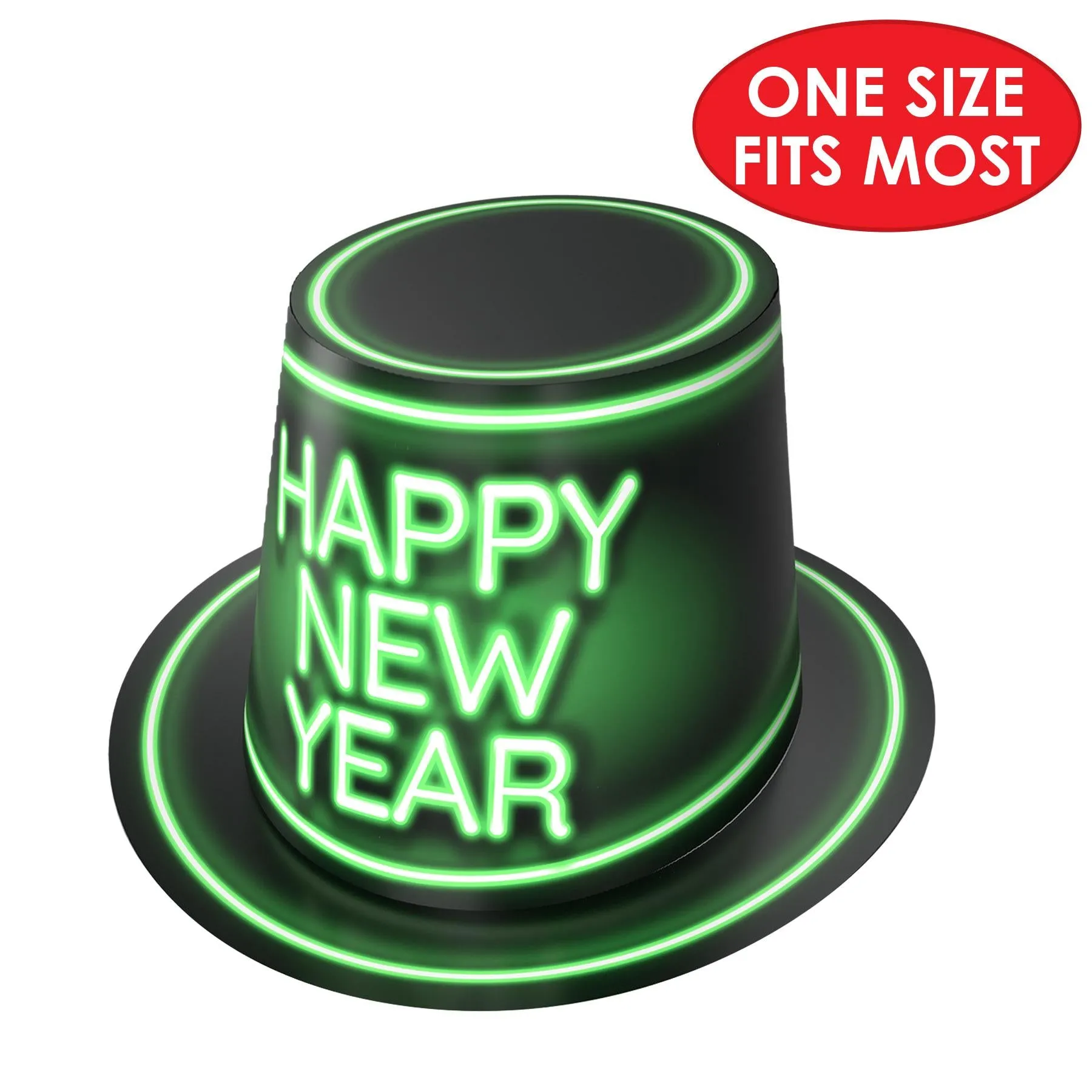Glowing New Year Hi-Hats (25 per Case)