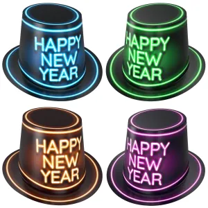 Glowing New Year Hi-Hats (25 per Case)