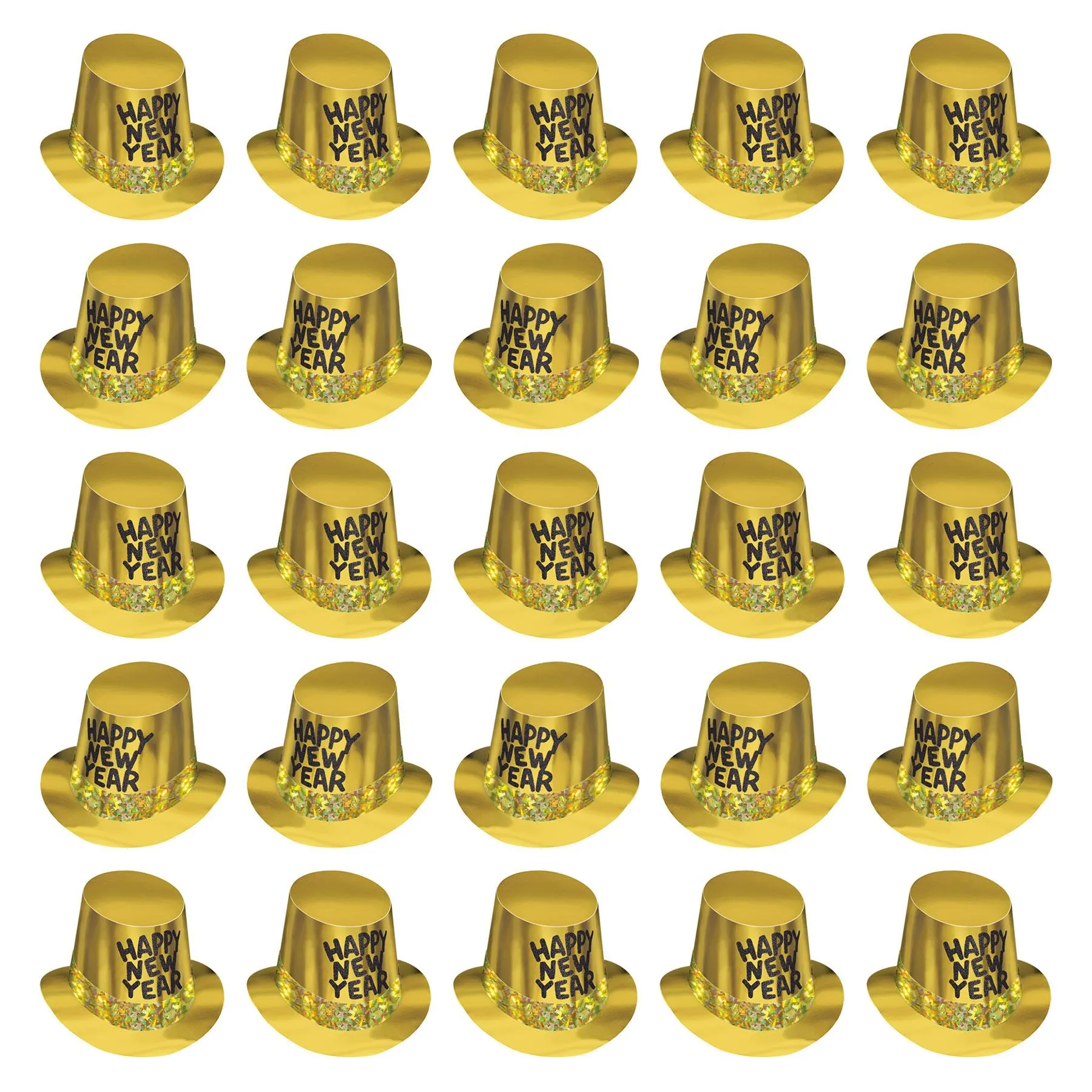 Gold Rush New Years Party Hi-Hat (25 per Case)