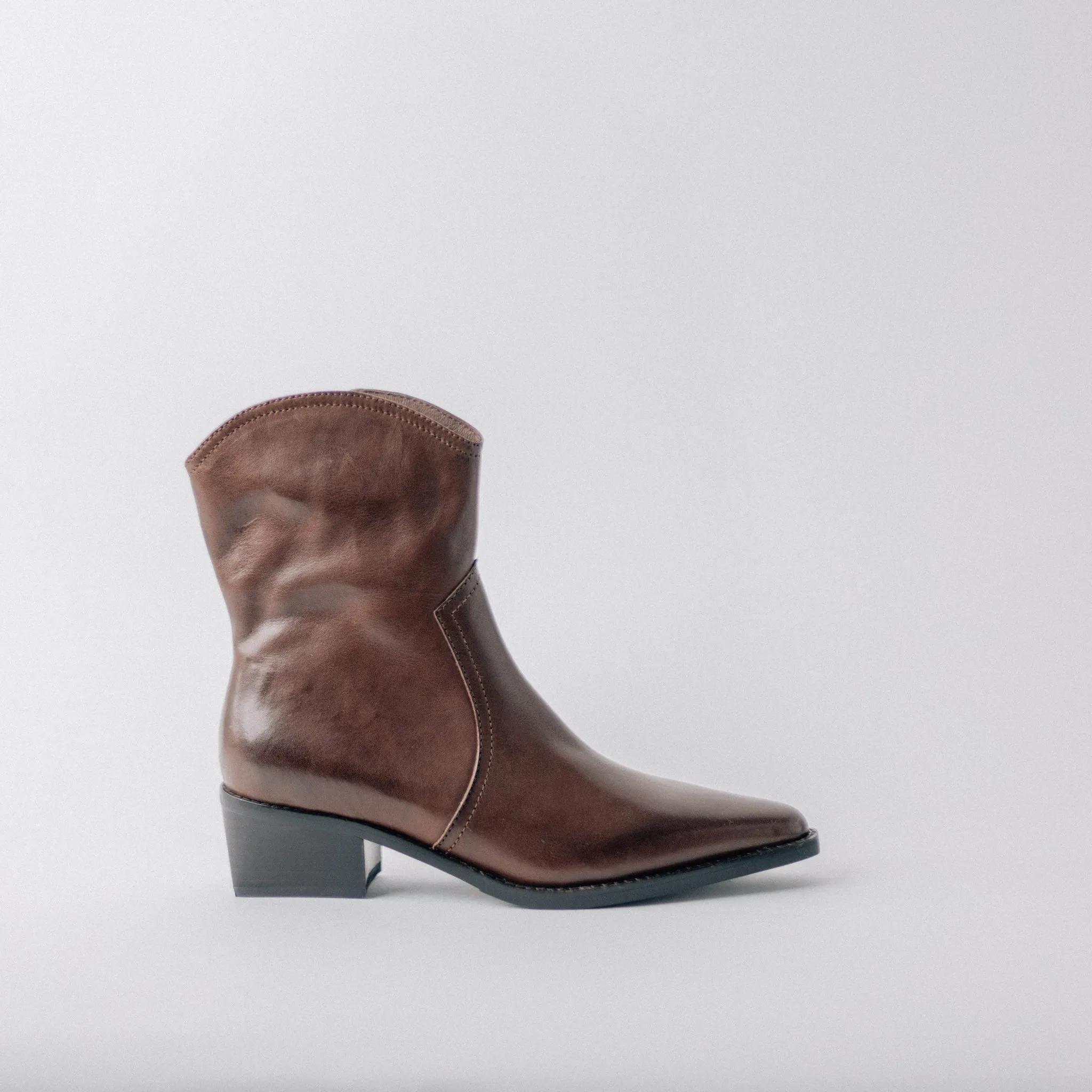 JEFFREY CAMPBELL GET-EM BROWN COWBOY BOOTIES