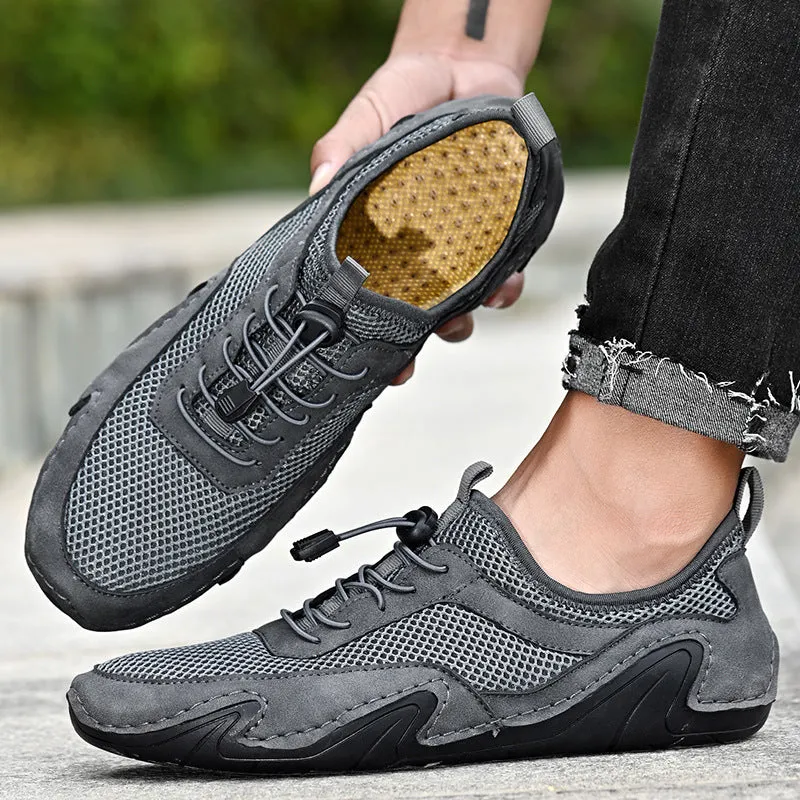 Men's Hollow Leather Shoes