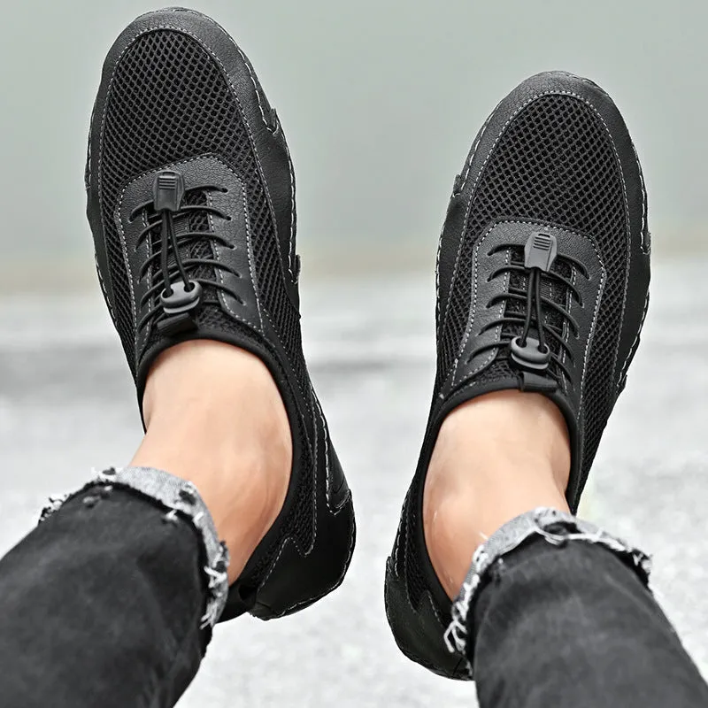 Men's Hollow Leather Shoes
