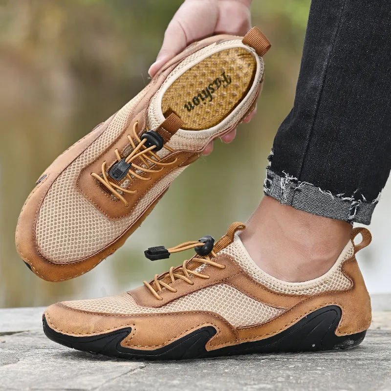 Men's Hollow Leather Shoes
