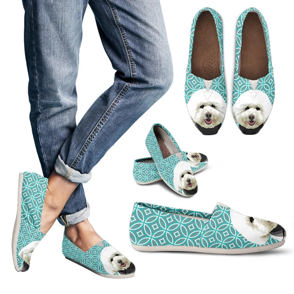 Poodle Casual Shoes Geometric Style 1 - Teal
