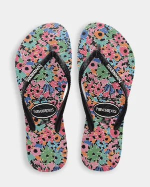 SLIM FLORAL ROMANTIC THONGS