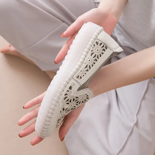 Women Casual Handmade Hollow Flat Shoes