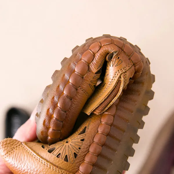 Women Casual Handmade Hollow Flat Shoes