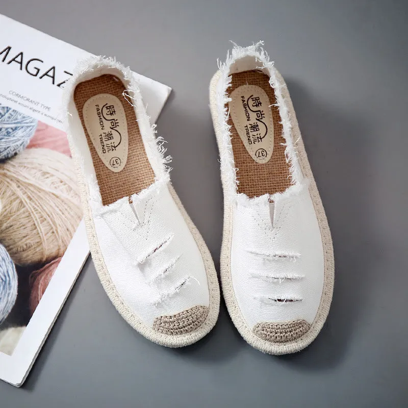 Women Flats Shoes Slip On Casual Ladies Canvas Shoes