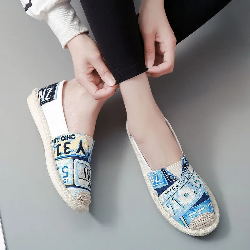 Women Flats Shoes Slip On Casual Ladies Canvas Shoes