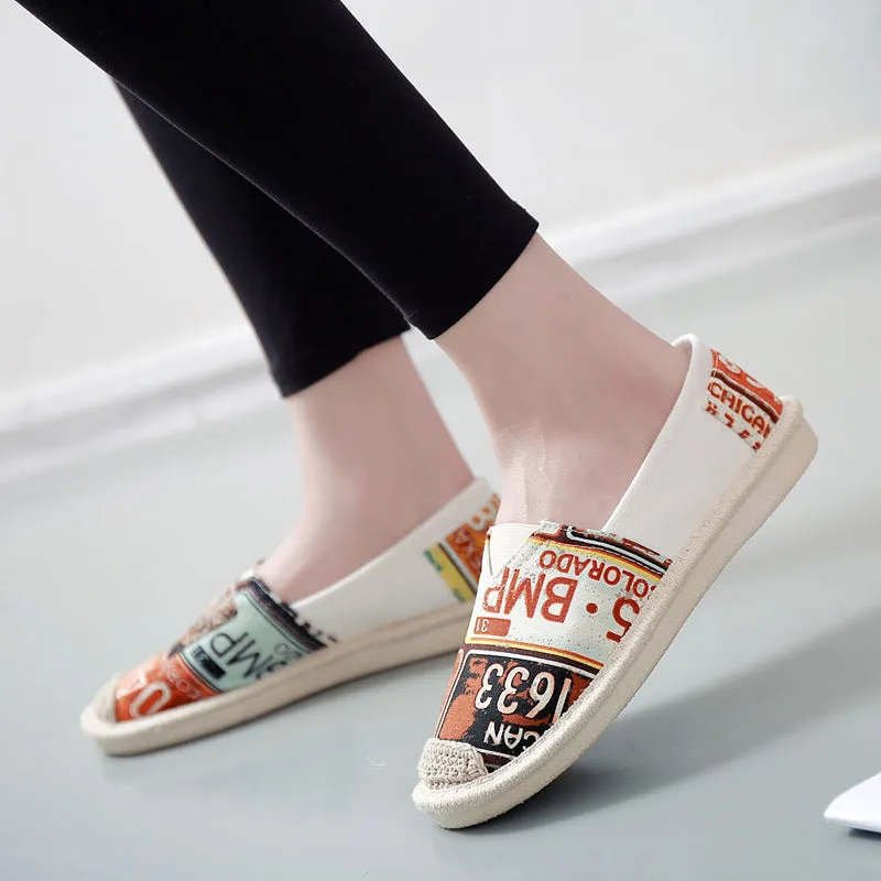 Women Flats Shoes Slip On Casual Ladies Canvas Shoes